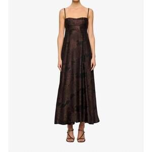 NEW CLEA theron midi dress in arabica